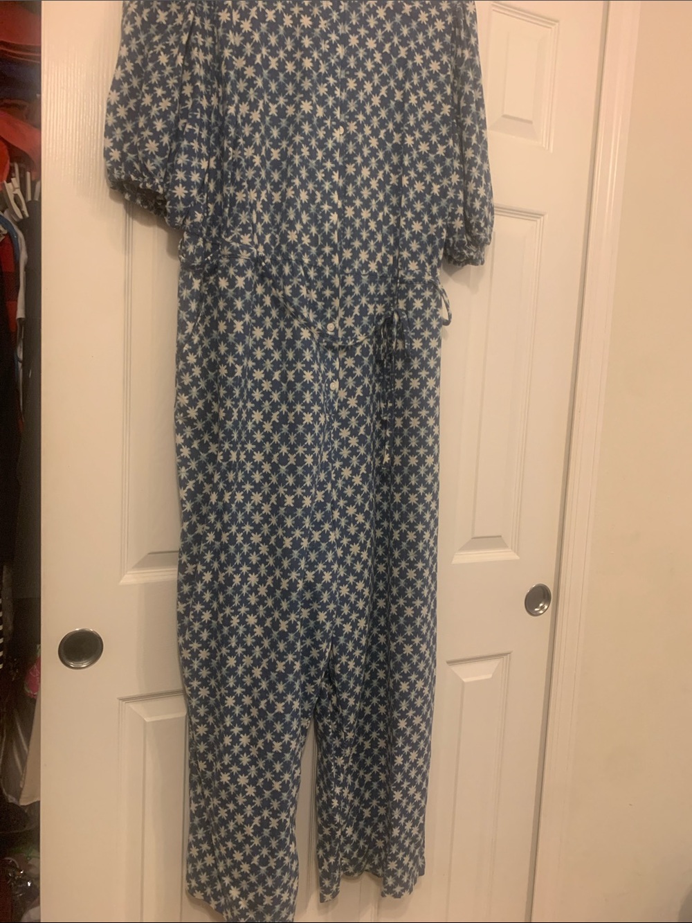 Universal Thread Blue Floral Print Jumpsuit - Picture 3 of 8